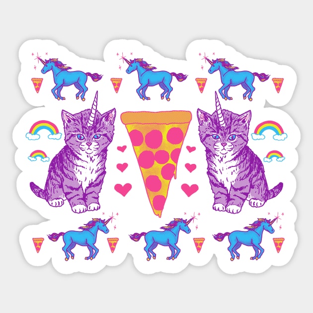 Kittycorn Pizza Rainbows Sticker by Hillary White Rabbit